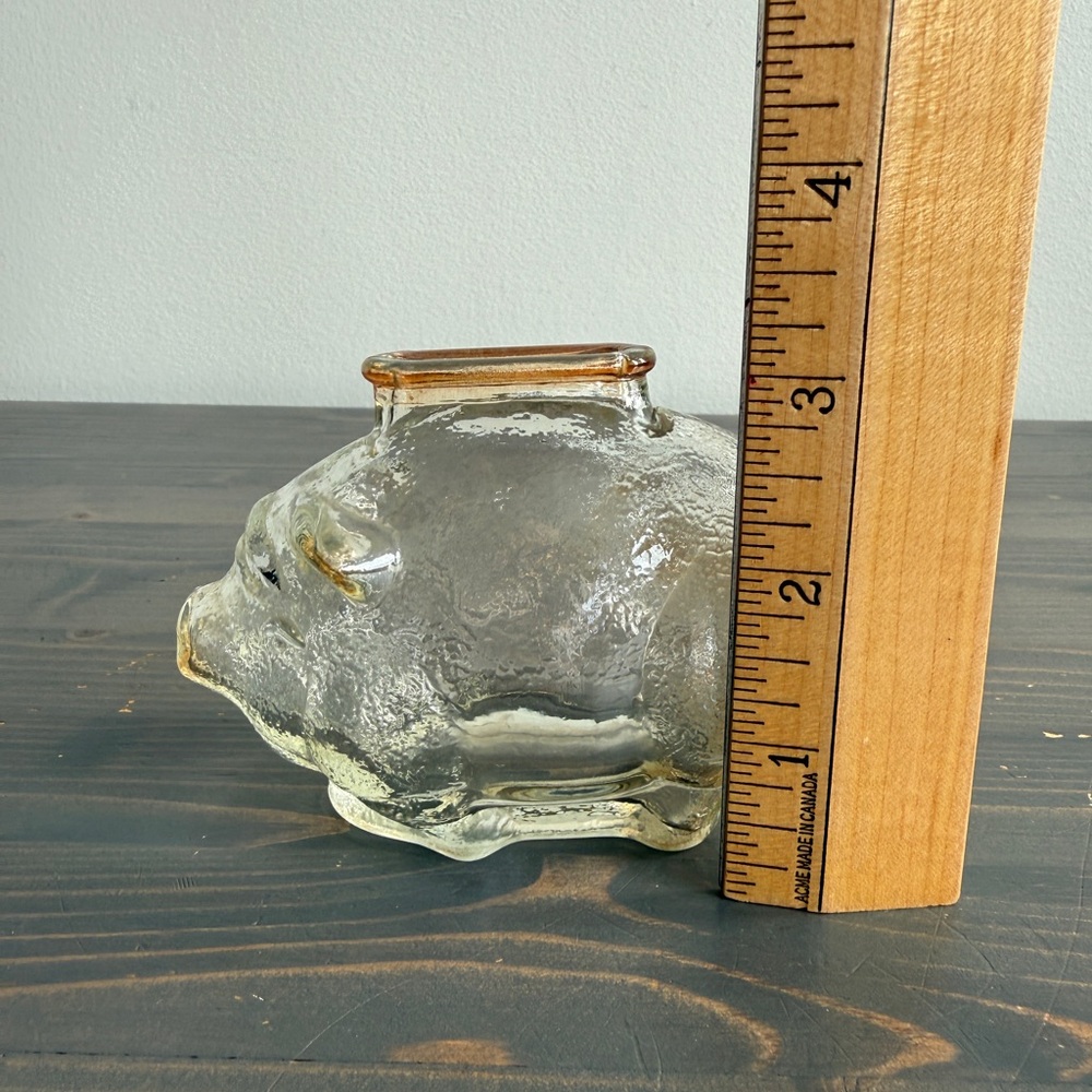 Vintage Anchor Hocking pressed glass piggy bank - Picture 8 of 11
